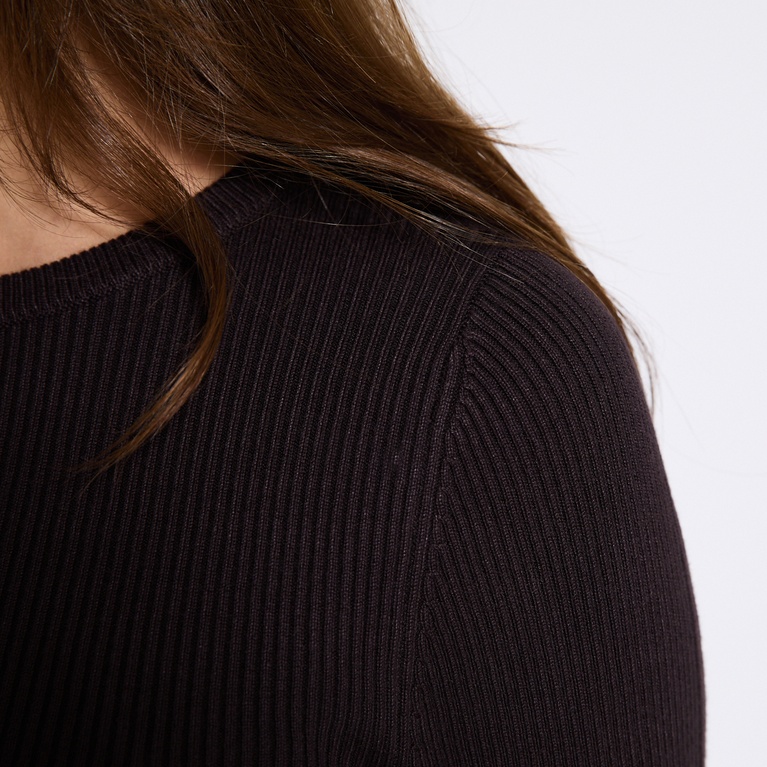 Rib-knit sweater "Laila" Brown